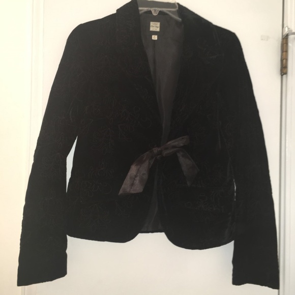 Old Navy Jackets & Blazers - Old Navy Embroidered Velour Velvet Jacket Sz S